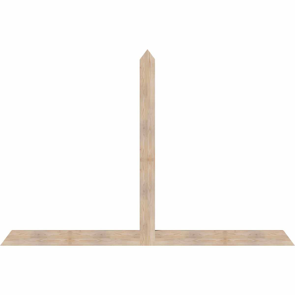 Ekena Millwork Portland Smooth Timber Gable Bracket, Douglas Fir, 108"W x 72"H x 3 1/2"D x 5 1/2"F, 16/12 Pitch GBW108X72X0406POR00SDF - main